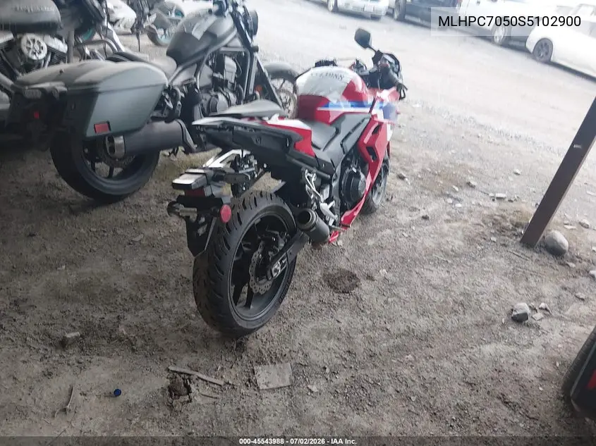 2025 Honda Cbr500 Ra VIN: MLHPC7050S5102900 Lot: 45543988