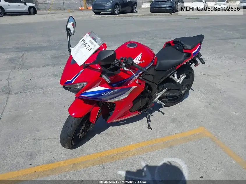 2025 Honda Cbr500 Ra VIN: MLHPC7059S5102636 Lot: 45553674