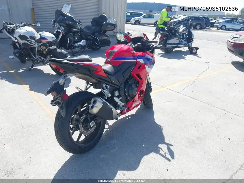 2025 Honda Cbr500 Ra VIN: MLHPC7059S5102636 Lot: 45553674