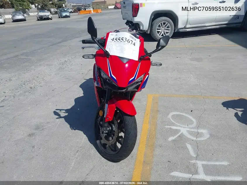 2025 Honda Cbr500 Ra VIN: MLHPC7059S5102636 Lot: 45553674