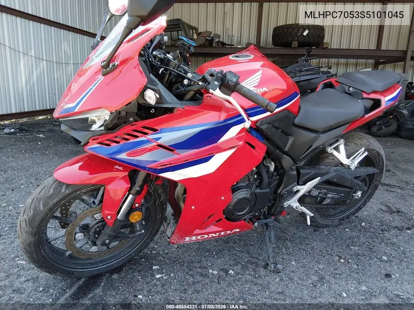 2025 Honda Cbr500 Ra VIN: MLHPC7053S5101045 Lot: 45554331