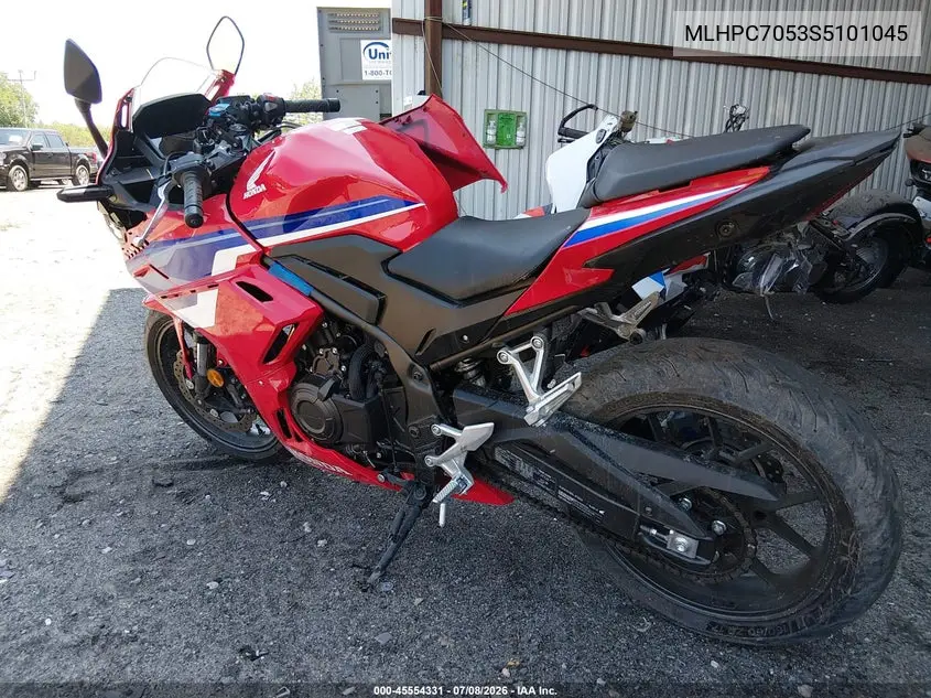 2025 Honda Cbr500 Ra VIN: MLHPC7053S5101045 Lot: 45554331