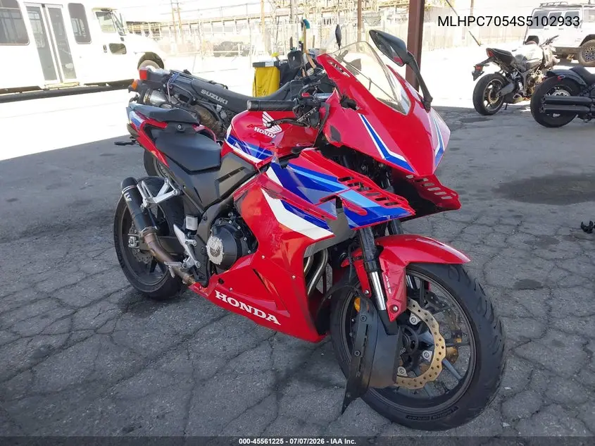 2025 Honda Cbr500 Ra VIN: MLHPC7054S5102933 Lot: 45561225