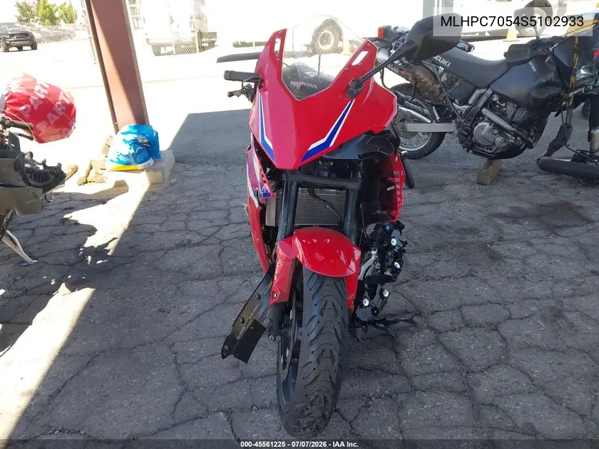 2025 Honda Cbr500 Ra VIN: MLHPC7054S5102933 Lot: 45561225
