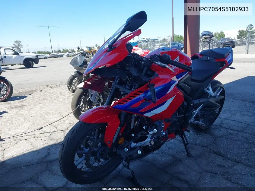 2025 Honda Cbr500 Ra VIN: MLHPC7054S5102933 Lot: 45561225