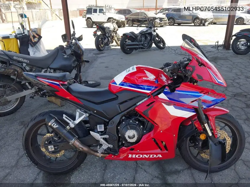 2025 Honda Cbr500 Ra VIN: MLHPC7054S5102933 Lot: 45561225