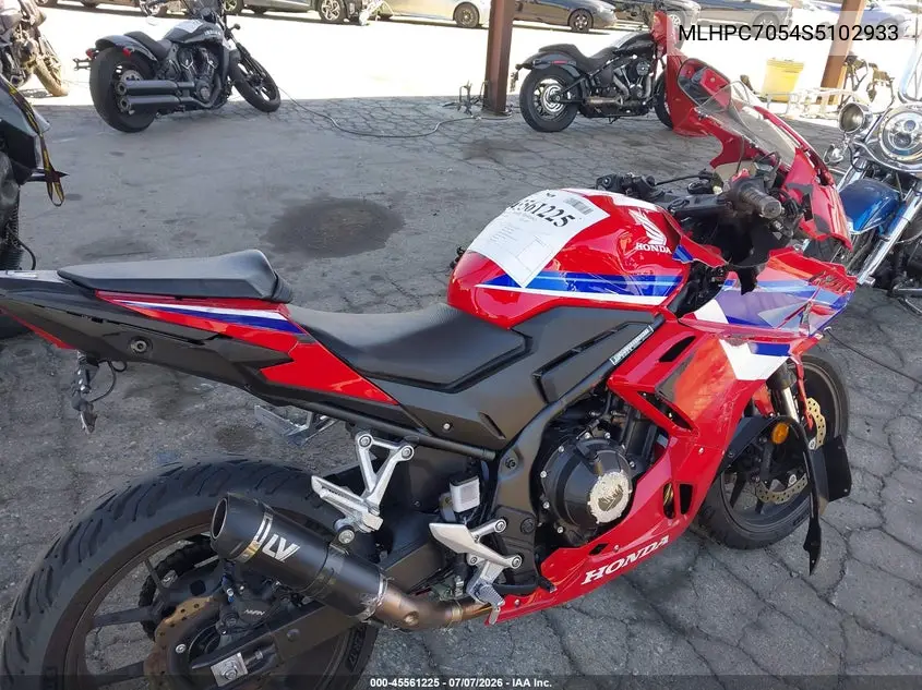 2025 Honda Cbr500 Ra VIN: MLHPC7054S5102933 Lot: 45561225
