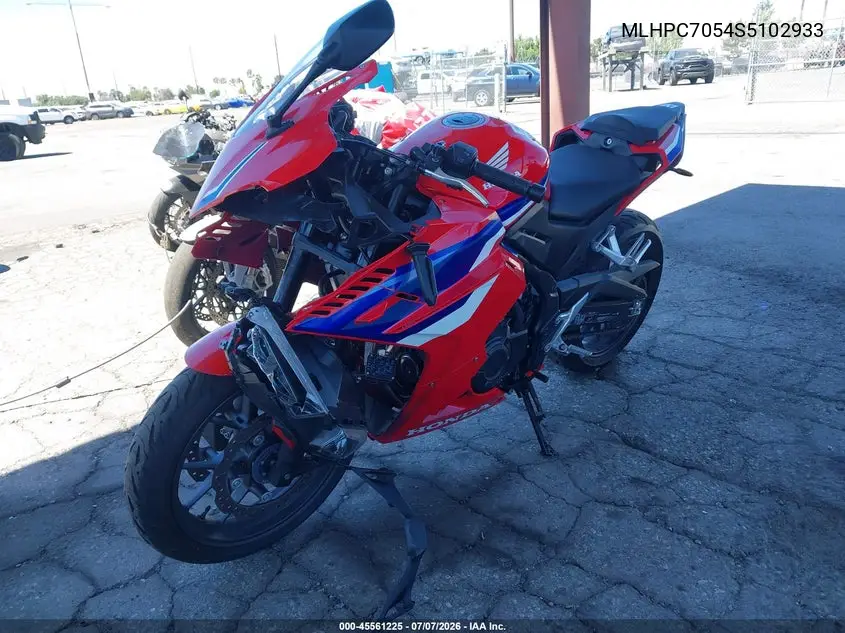 2025 Honda Cbr500 Ra VIN: MLHPC7054S5102933 Lot: 45561225