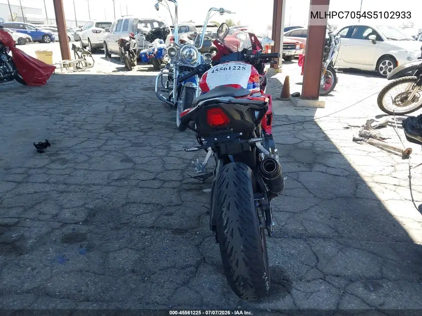 2025 Honda Cbr500 Ra VIN: MLHPC7054S5102933 Lot: 45561225