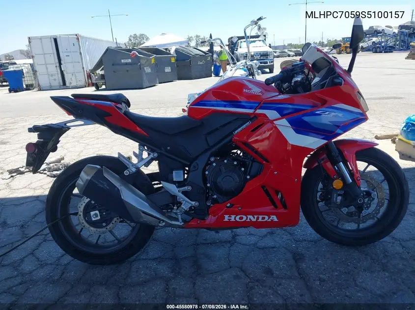 2025 Honda Cbr500 Ra VIN: MLHPC7059S5100157 Lot: 45580978