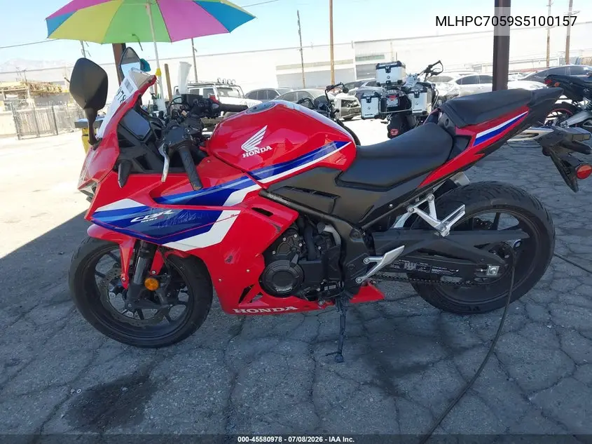 2025 Honda Cbr500 Ra VIN: MLHPC7059S5100157 Lot: 45580978