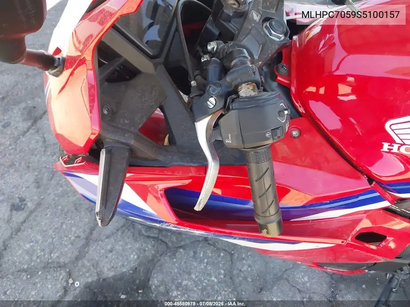 2025 Honda Cbr500 Ra VIN: MLHPC7059S5100157 Lot: 45580978