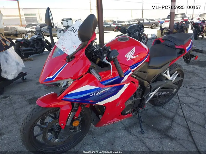 2025 Honda Cbr500 Ra VIN: MLHPC7059S5100157 Lot: 45580978