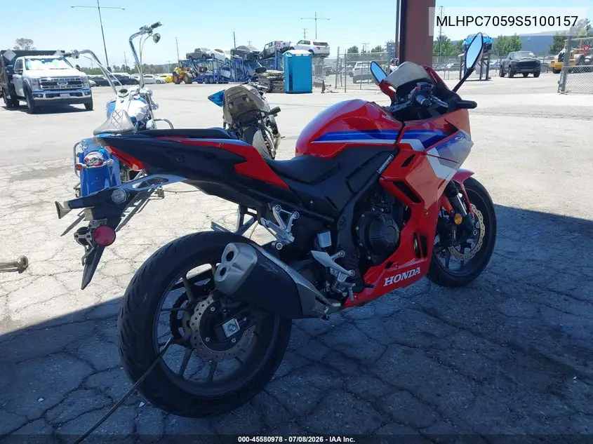 2025 Honda Cbr500 Ra VIN: MLHPC7059S5100157 Lot: 45580978