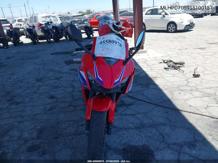 2025 Honda Cbr500 Ra VIN: MLHPC7059S5100157 Lot: 45580978