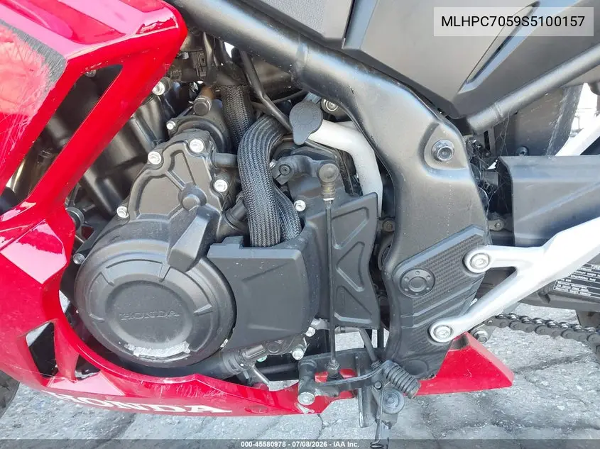 2025 Honda Cbr500 Ra VIN: MLHPC7059S5100157 Lot: 45580978