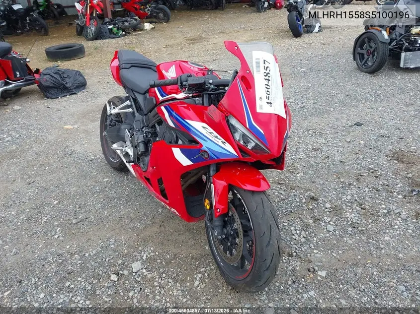 2025 Honda Cbr650 R VIN: MLHRH1558S5100196 Lot: 45604857