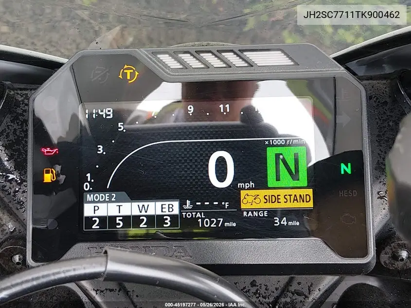 2026 Honda Cbr1000 Rr VIN: JH2SC7711TK900462 Lot: 45197277