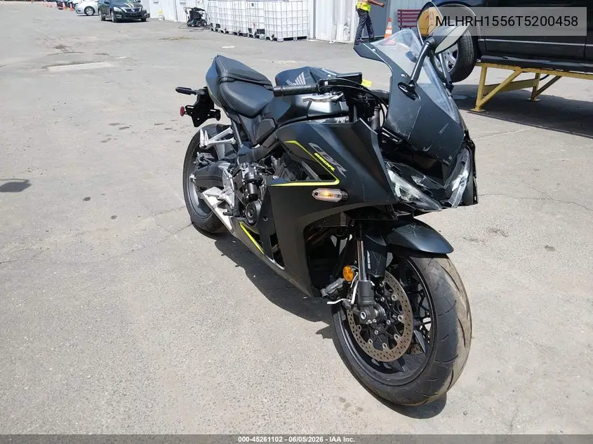 2026 Honda Cbr650 R VIN: MLHRH1556T5200458 Lot: 45261102