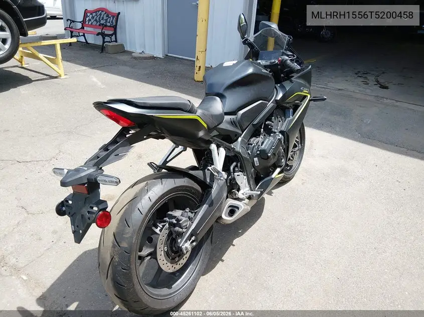 2026 Honda Cbr650 R VIN: MLHRH1556T5200458 Lot: 45261102