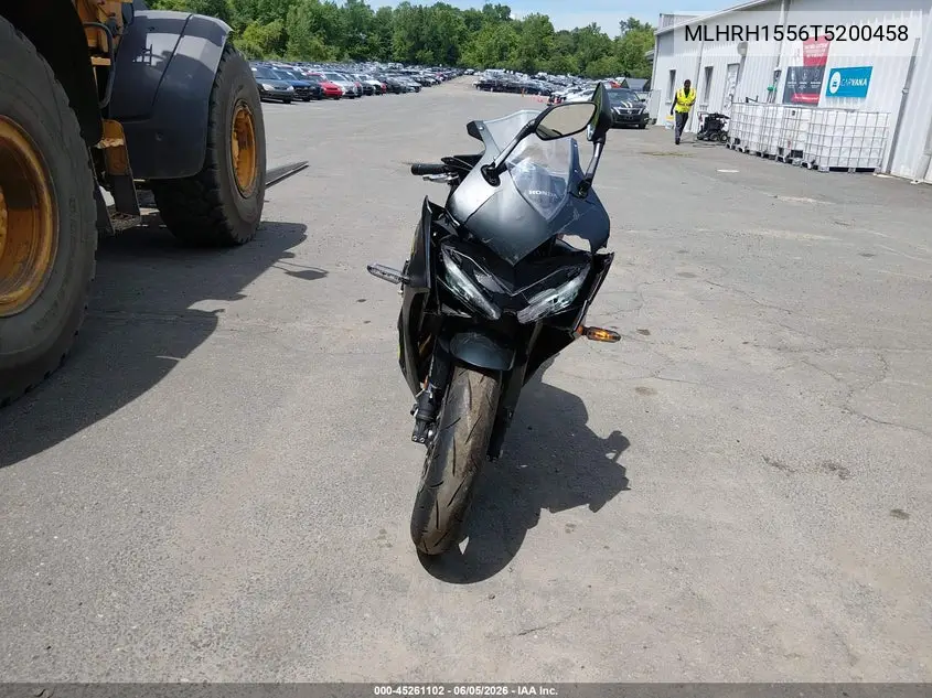 2026 Honda Cbr650 R VIN: MLHRH1556T5200458 Lot: 45261102