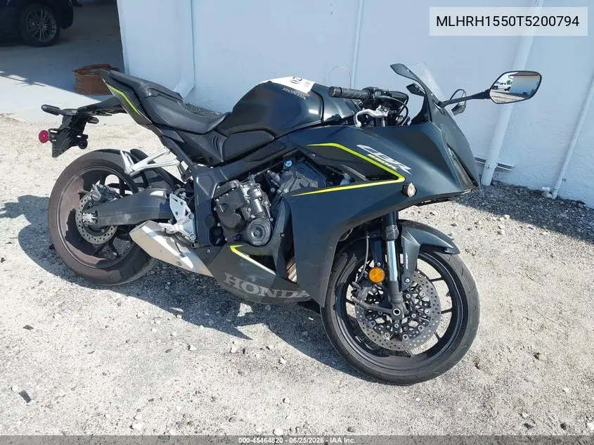 2026 Honda Cbr650 R VIN: MLHRH1550T5200794 Lot: 45464820