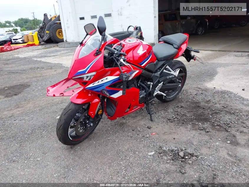 2026 Honda Cbr650 R VIN: MLHRH1557T5202171 Lot: 45649729