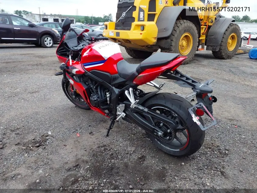 2026 Honda Cbr650 R VIN: MLHRH1557T5202171 Lot: 45649729
