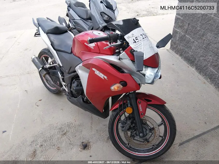 2012 Honda Cbx250 Ra VIN: MLHMC4116C5200733 Lot: 45322627
