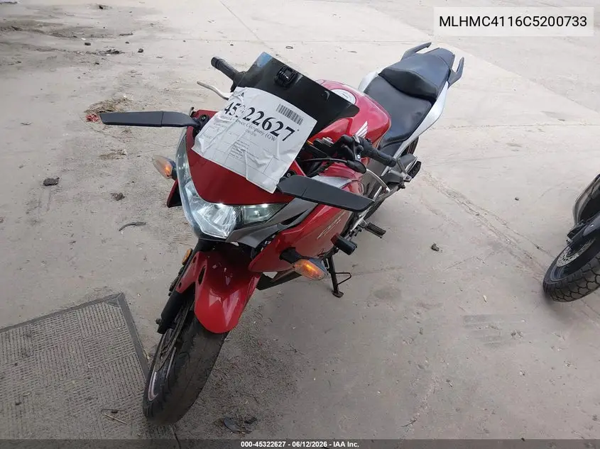 2012 Honda Cbx250 Ra VIN: MLHMC4116C5200733 Lot: 45322627