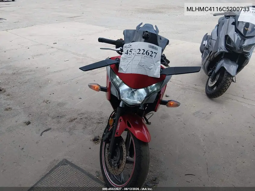 2012 Honda Cbx250 Ra VIN: MLHMC4116C5200733 Lot: 45322627