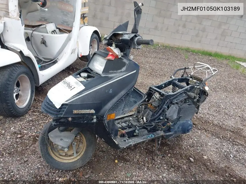 1986 Honda Ch250 VIN: JH2MF0105GK103189 Lot: 43669661