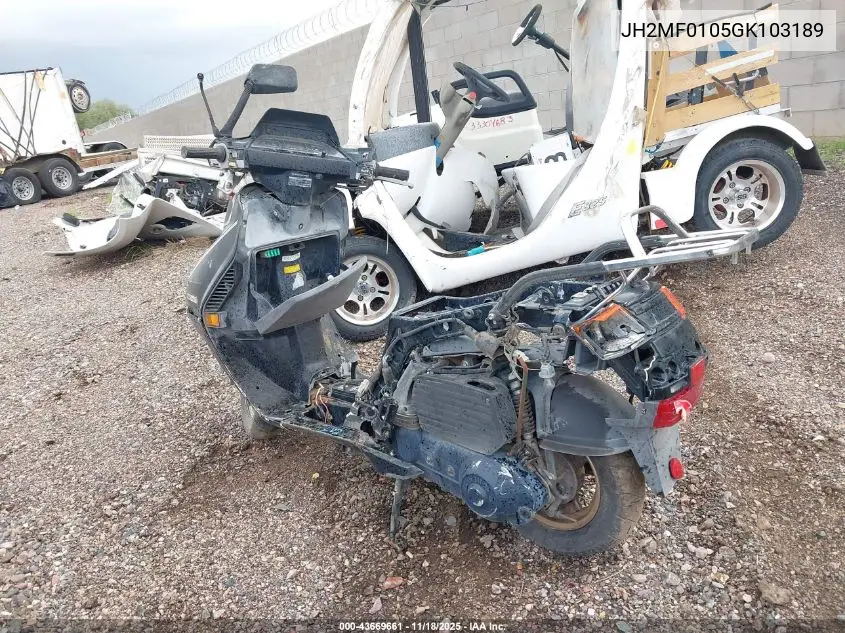 1986 Honda Ch250 VIN: JH2MF0105GK103189 Lot: 43669661
