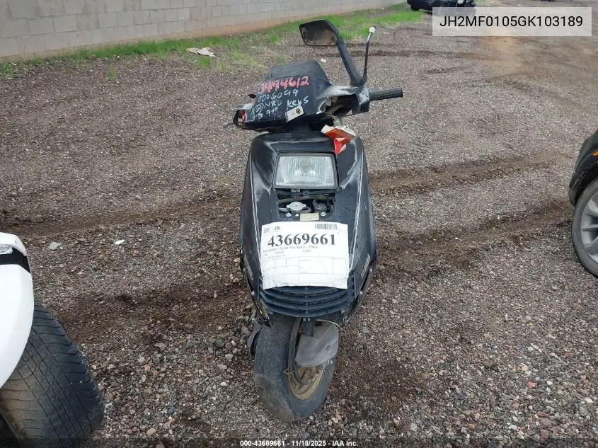 1986 Honda Ch250 VIN: JH2MF0105GK103189 Lot: 43669661