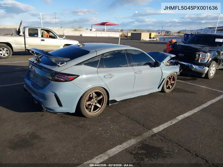 2023 Honda Civic Type R Touring VIN: JHMFL5G45PX001636 Lot: 44423350