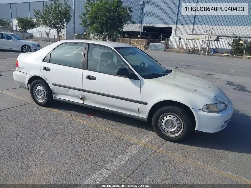 1HGEG8640PL040423 1993 Honda Civic Dx