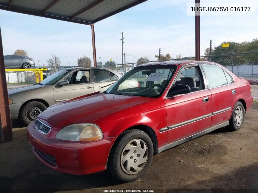 1HGEJ6675VL016177 1997 Honda Civic Lx