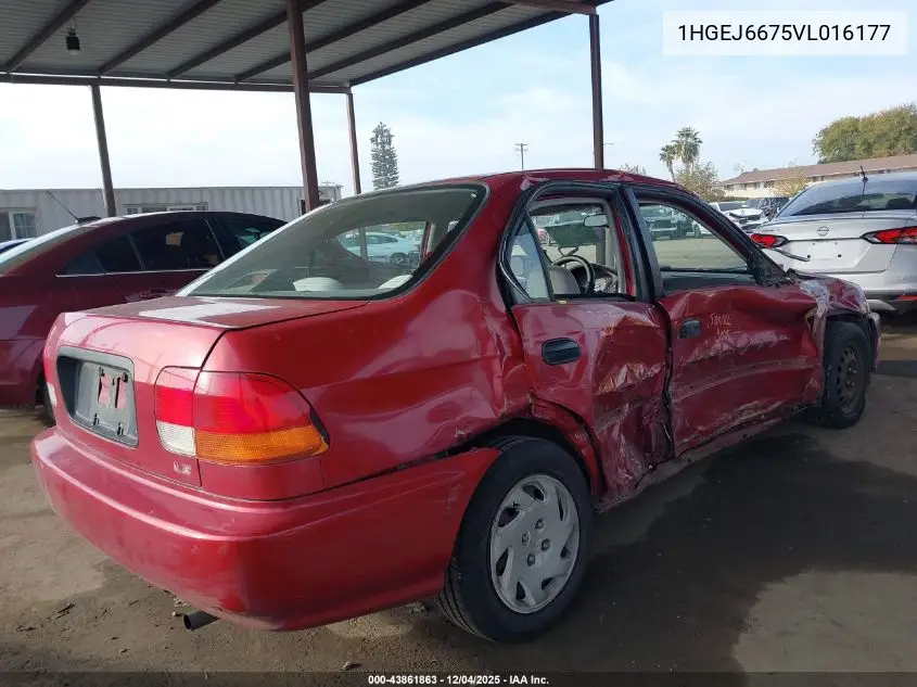 1HGEJ6675VL016177 1997 Honda Civic Lx