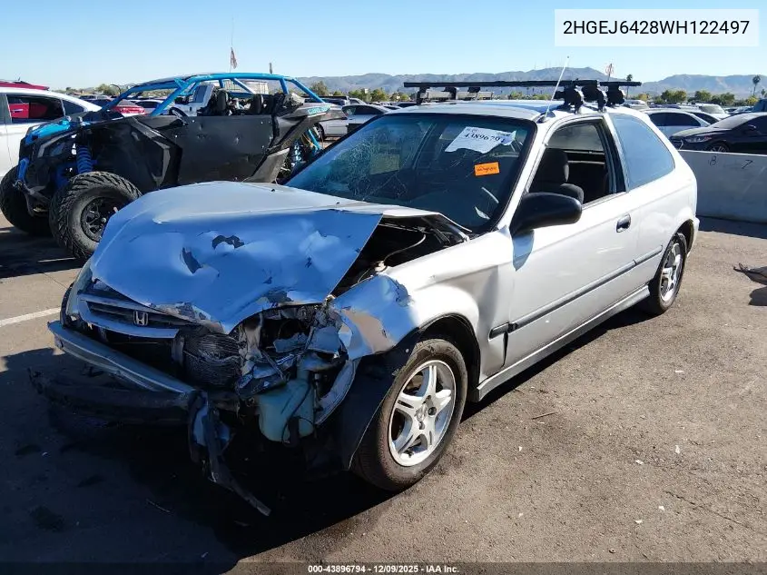 2HGEJ6428WH122497 1998 Honda Civic Cx
