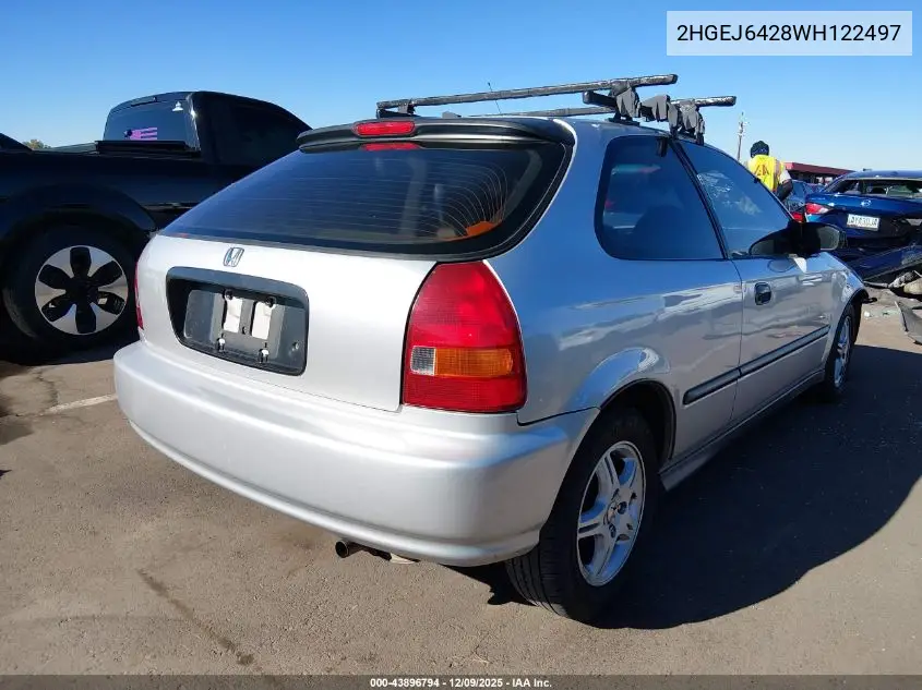 2HGEJ6428WH122497 1998 Honda Civic Cx