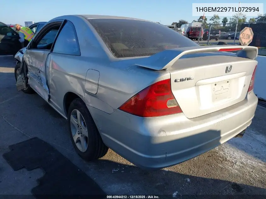 1HGEM22971L072994 2001 Honda Civic Ex