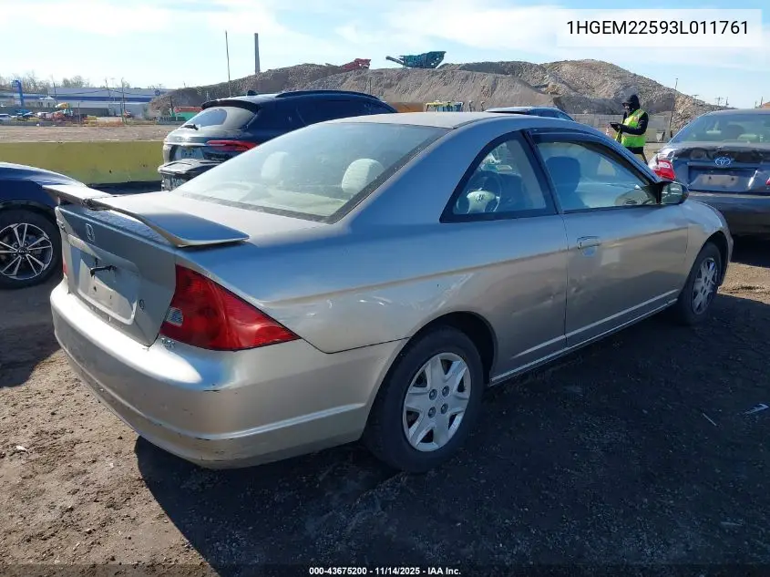 1HGEM22593L011761 2003 Honda Civic Lx