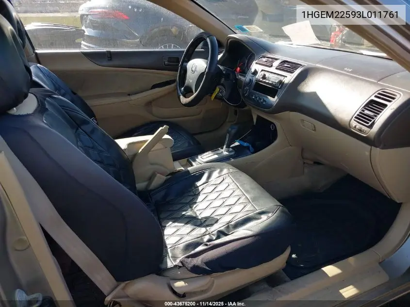 1HGEM22593L011761 2003 Honda Civic Lx
