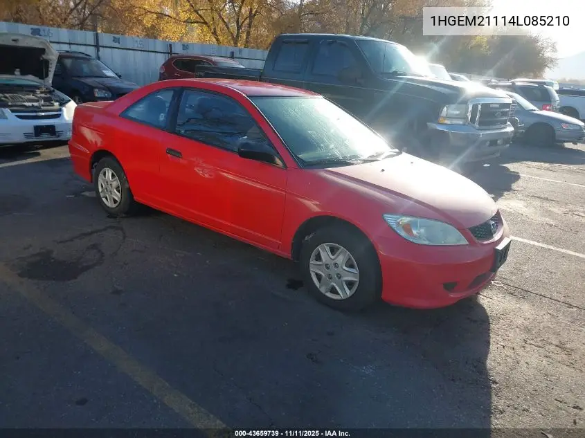 1HGEM21114L085210 2004 Honda Civic Vp