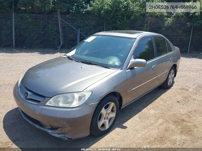 2004 Honda Civic Ex VIN: 2HGES26764H568966 Lot: 45182772