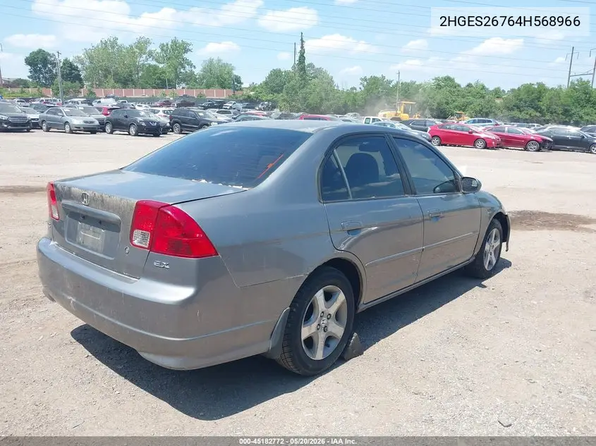 2004 Honda Civic Ex VIN: 2HGES26764H568966 Lot: 45182772