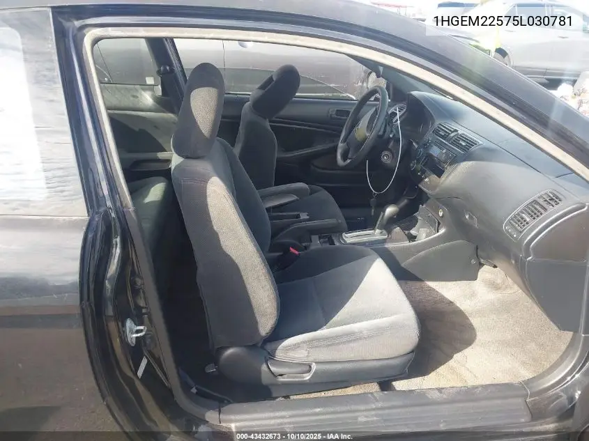 1HGEM22575L030781 2005 Honda Civic Lx