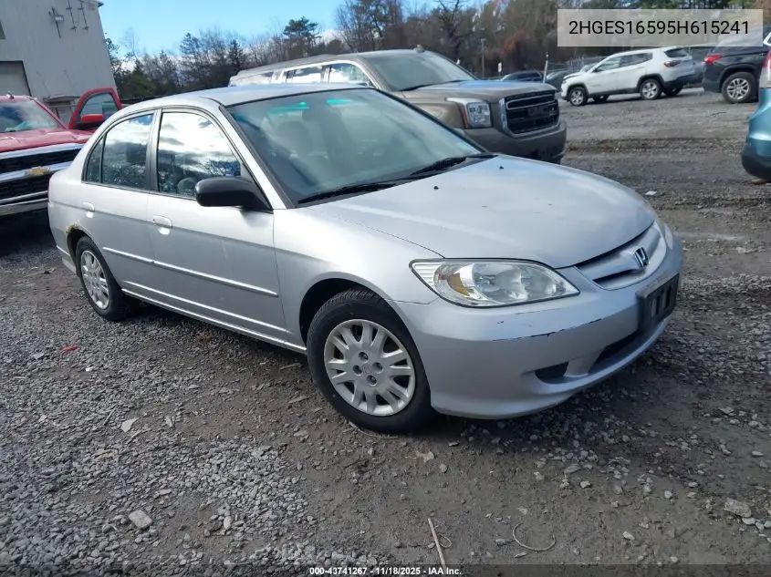 2HGES16595H615241 2005 Honda Civic Lx