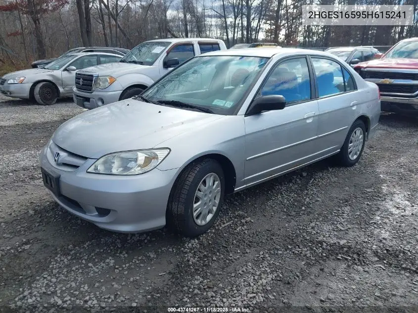2HGES16595H615241 2005 Honda Civic Lx