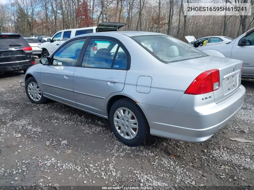 2HGES16595H615241 2005 Honda Civic Lx